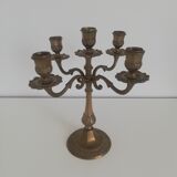 Vintage brass chandelier 5-burner