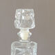 Vintage 70's glass decanter, airtight cap, rectangular shape