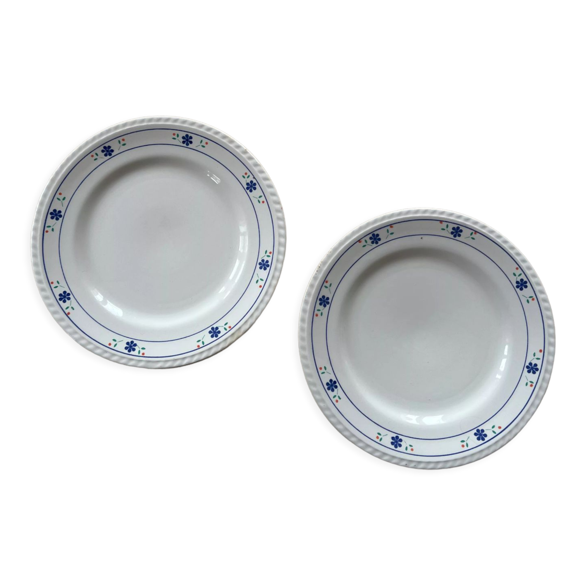 Set of dessert plates oxford keradur made in brazil