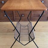 Vintage magazine rack side table