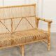 Vintage bamboo and rattan bench from the 1970s.