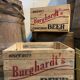 Vintage wooden case Bière Burghardt's Beer