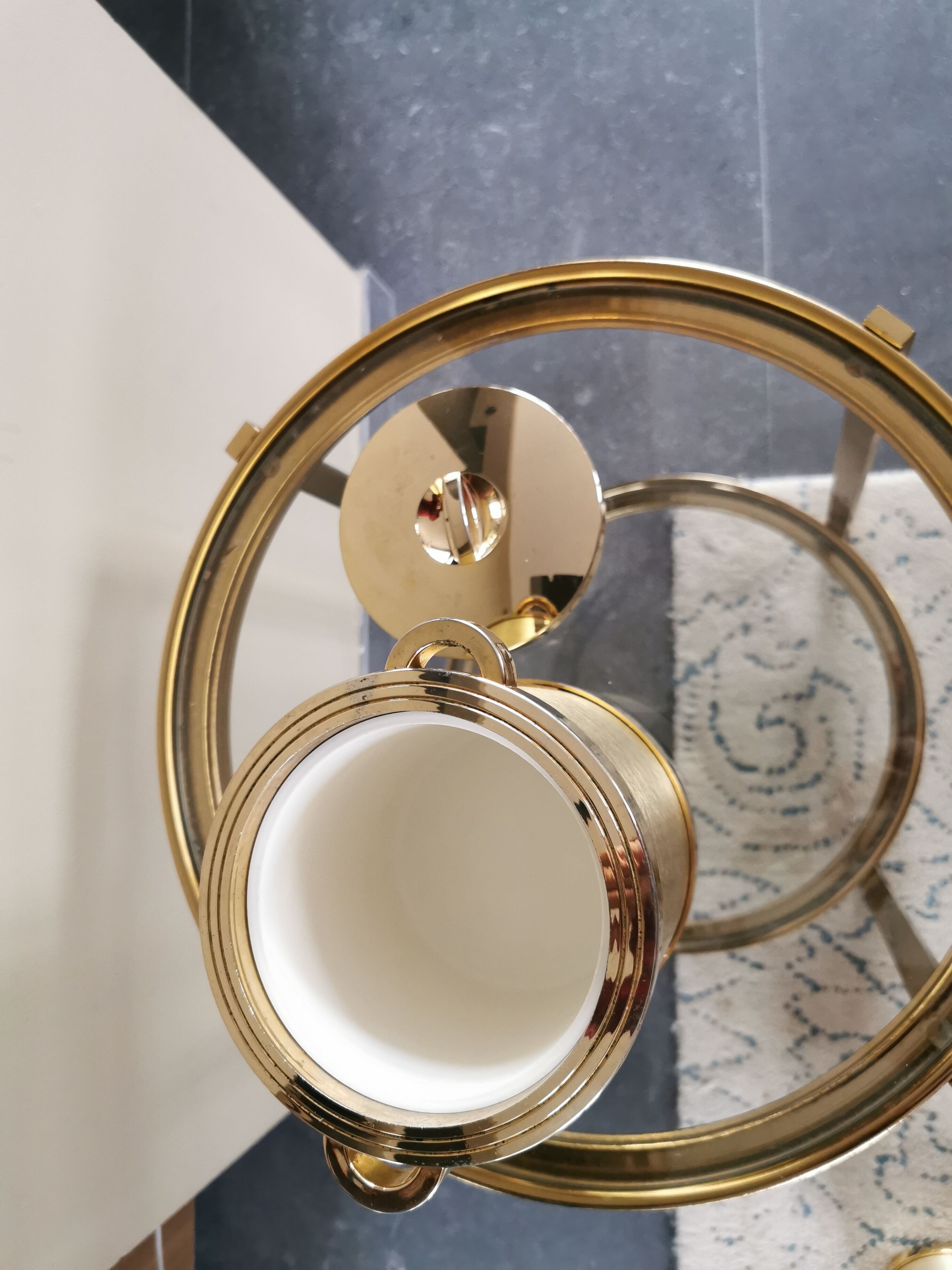 Refresher set and golden ice bucket