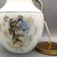 Vintage opaline glass pendant, multicoloured geisha patterns 1960, Anouck