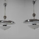 Set of Two Bauhaus Chandeliers, 1930s, Restored