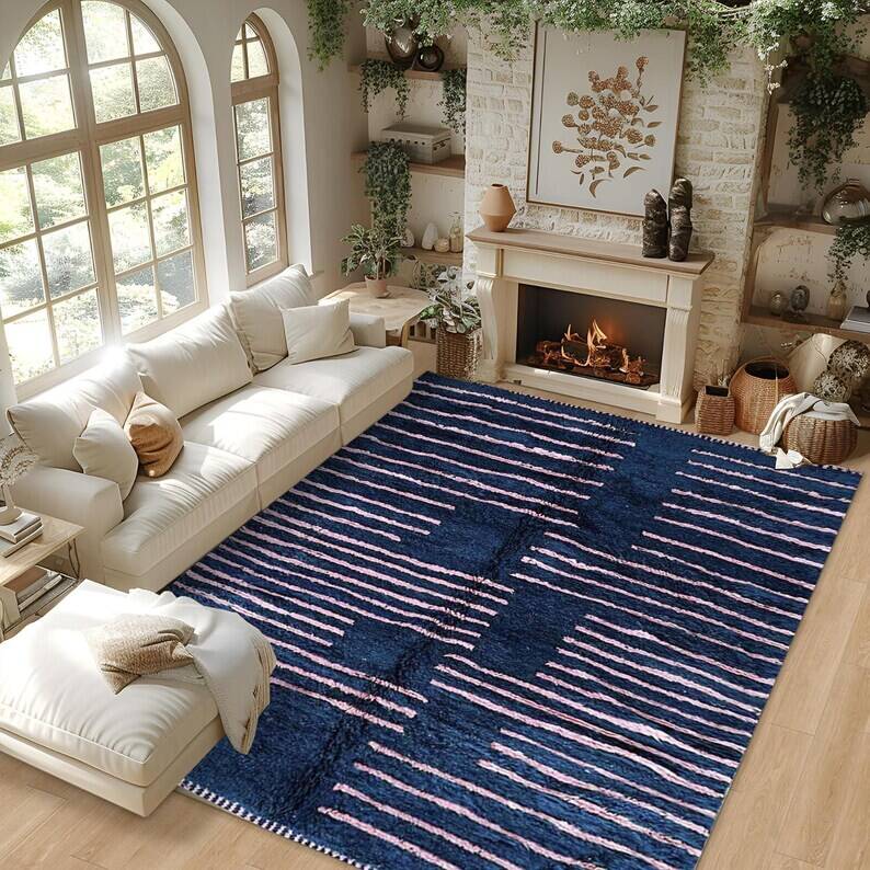 Large handmade Berber rug 300cmx300cm