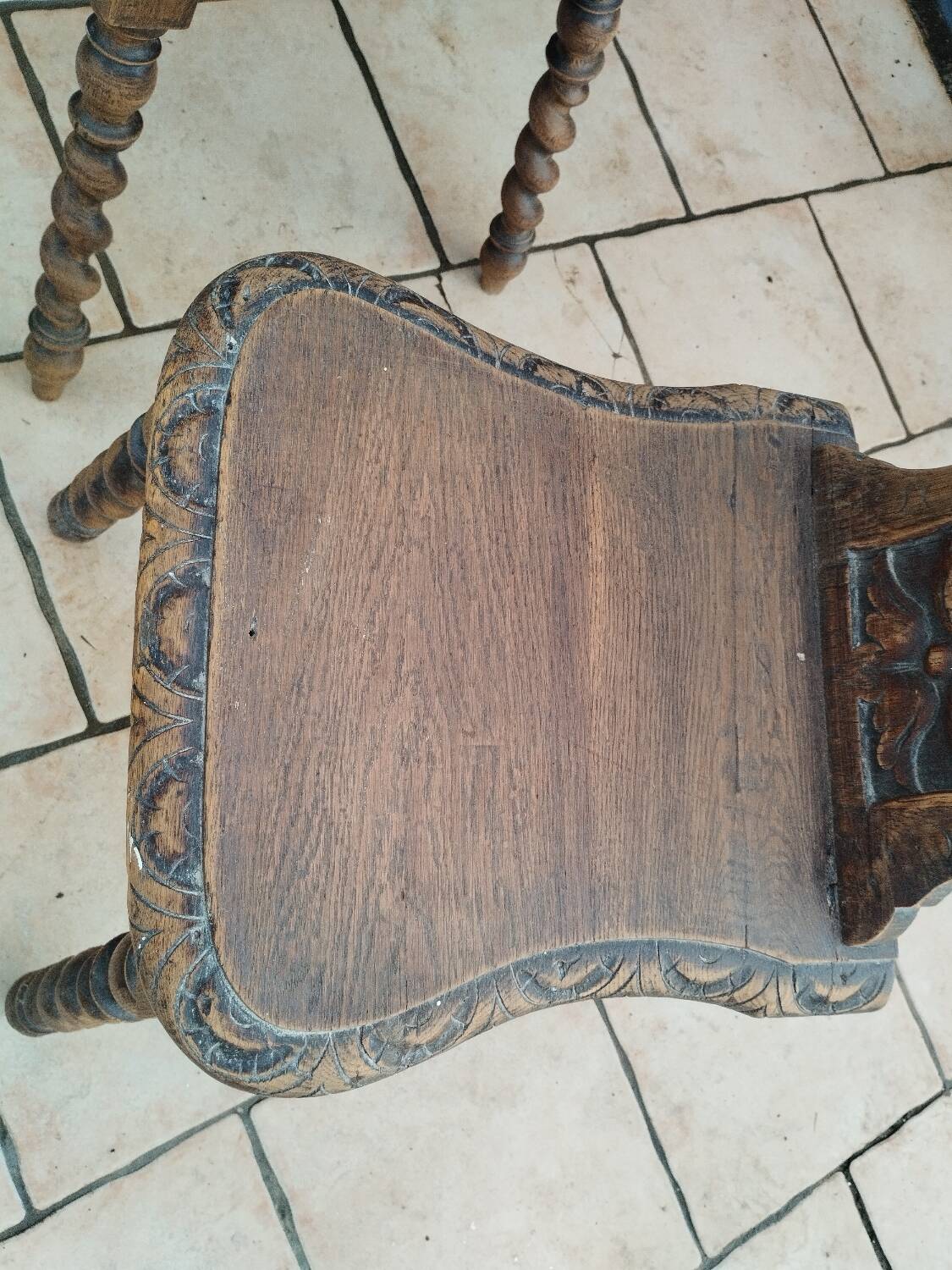 Pair of old Alsatian brutalist chairs