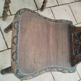 Paire de chaises brutaliste alsaciennes ancienne