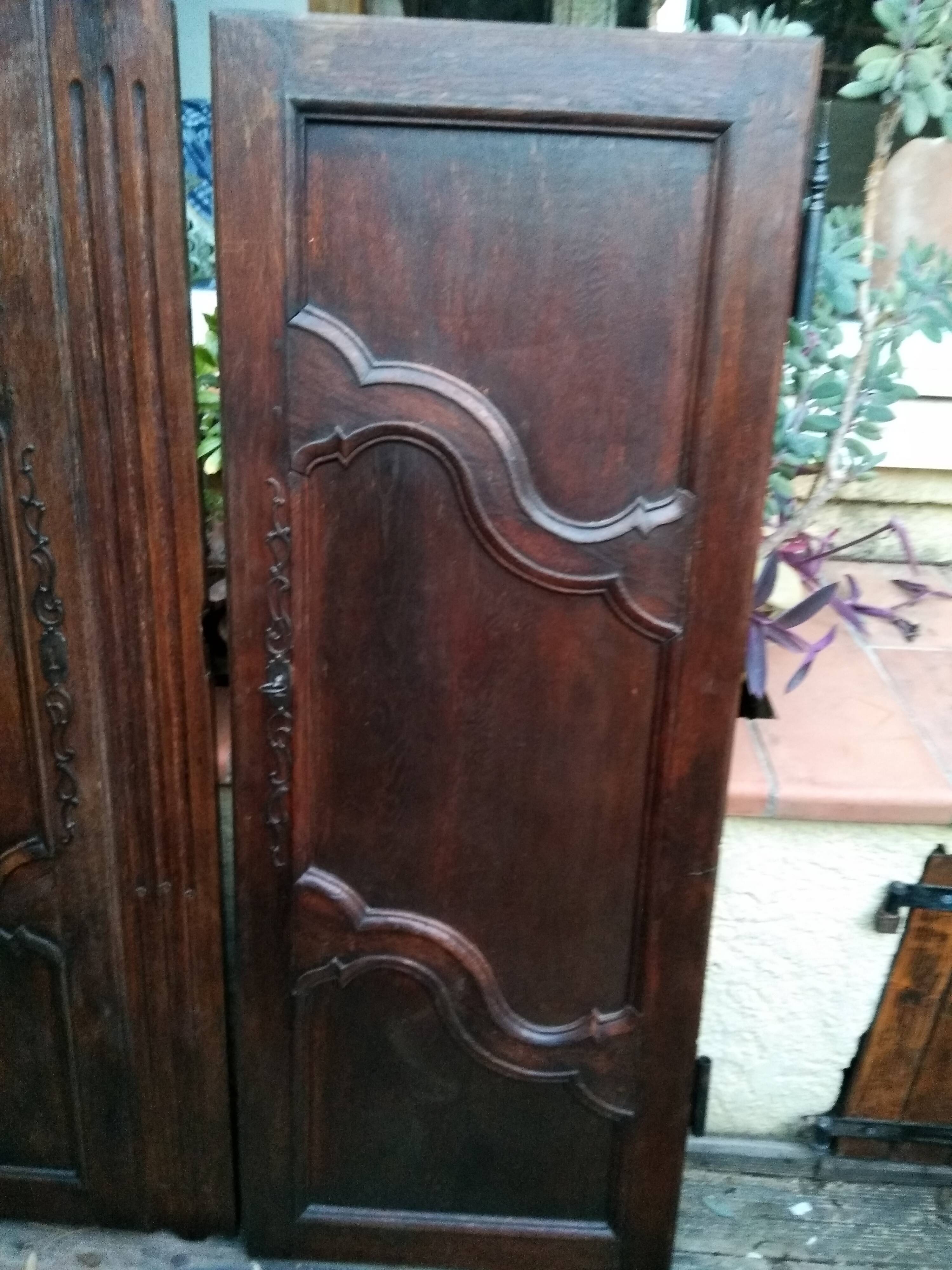 Paire de portes d'armoire anciennes Selency