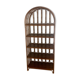 Vintage rattan bookcase