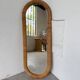 Miroir osier tressé Italie années 60 ovale