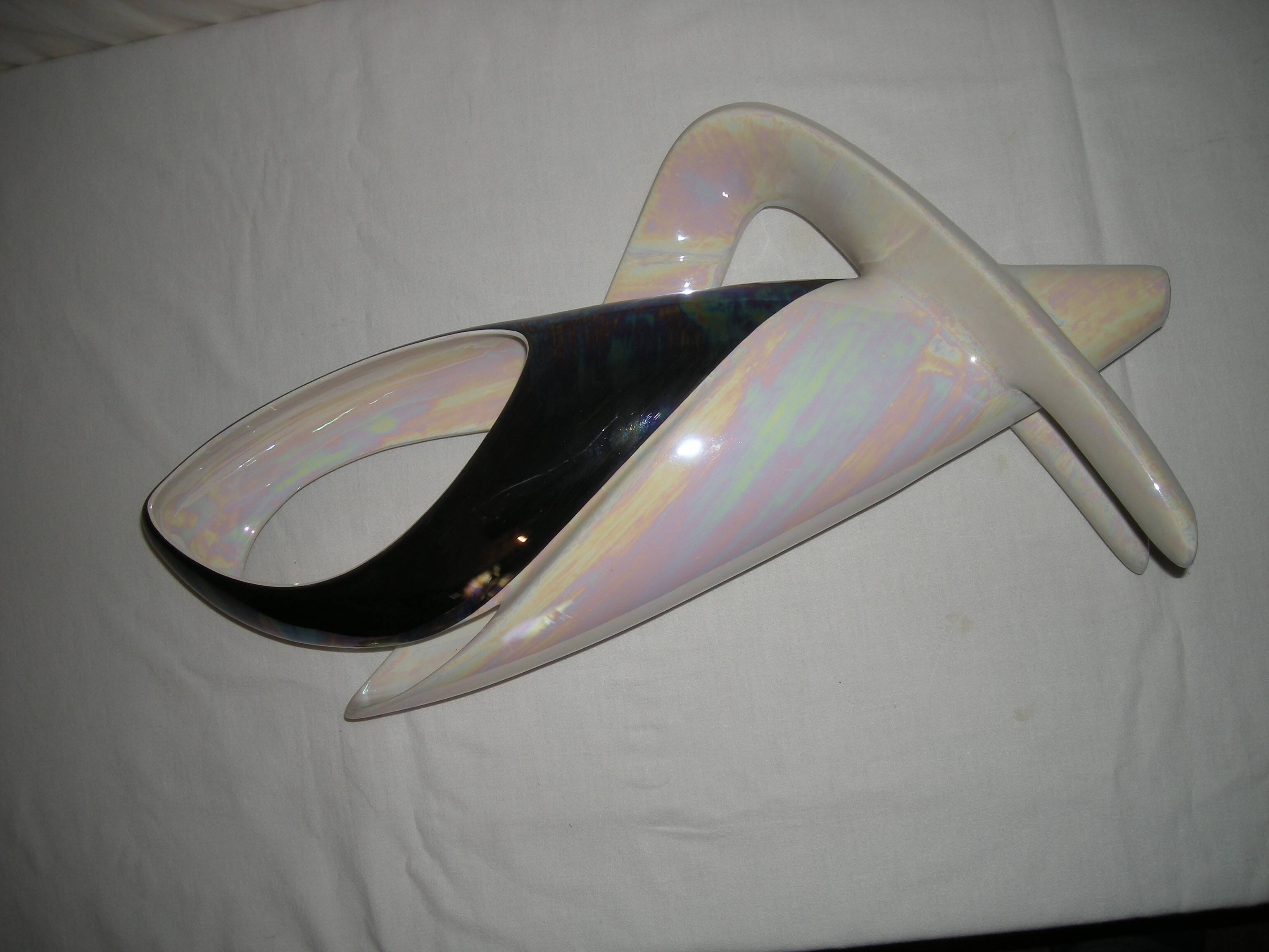 Camillo Lusso tripod vase - Turin ceramics from the 50s