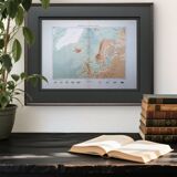 The North Atlantic, original map printed in 1879.