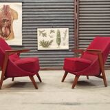 Pair of armchair Drevopodnik Pisek 1960