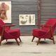 Paire de fauteuils Drevopodnik Pisek 1960