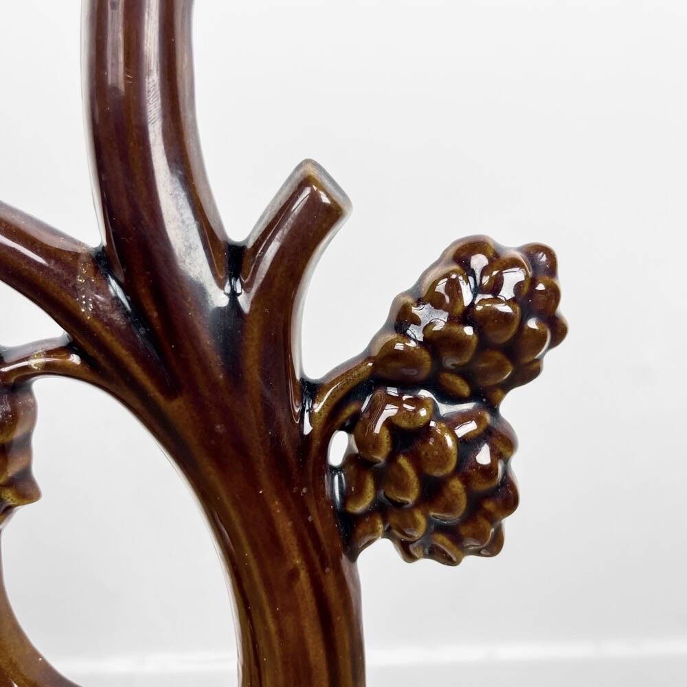 Art Nouveau umbrella stand or cane holder in enameled cast iron