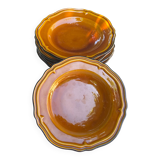 Set of 10 vintage 70s plates in Vallauris handcrafted earthenware