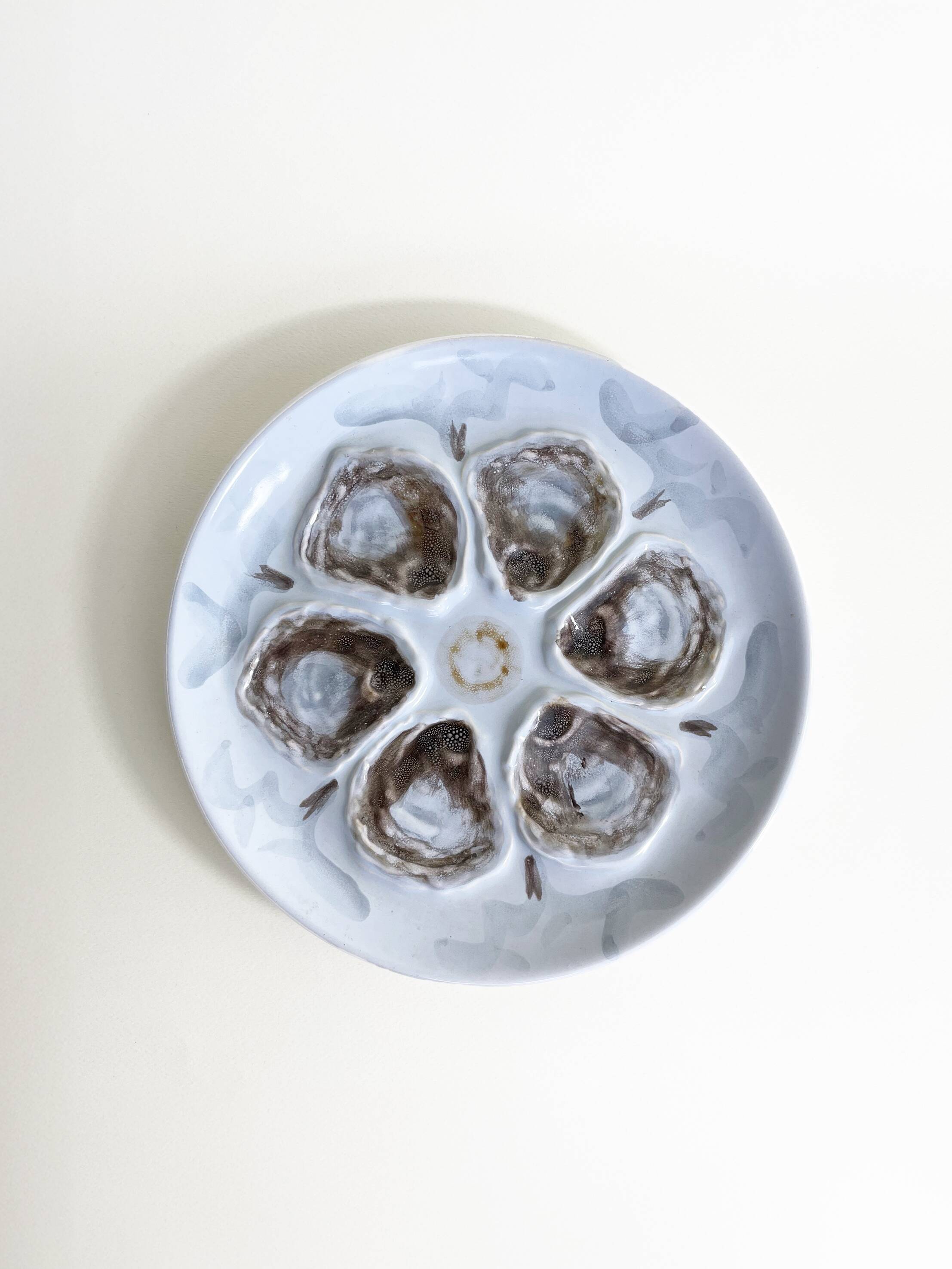 Saint-Amand Earthenware Oyster Plate