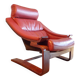 Krokken Nelo armchair in red leather