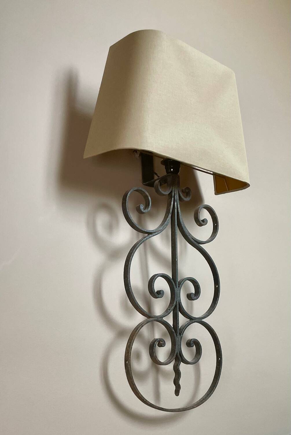 Wrought iron wall light