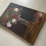Nature morte sur toile ancienne