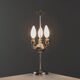 Antique Florentine lamp in silver with floral decoration, Italy, 20th century