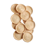 Wall composition of vintage baskets