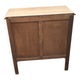 Old three-drawer chest of drawers in raw oak