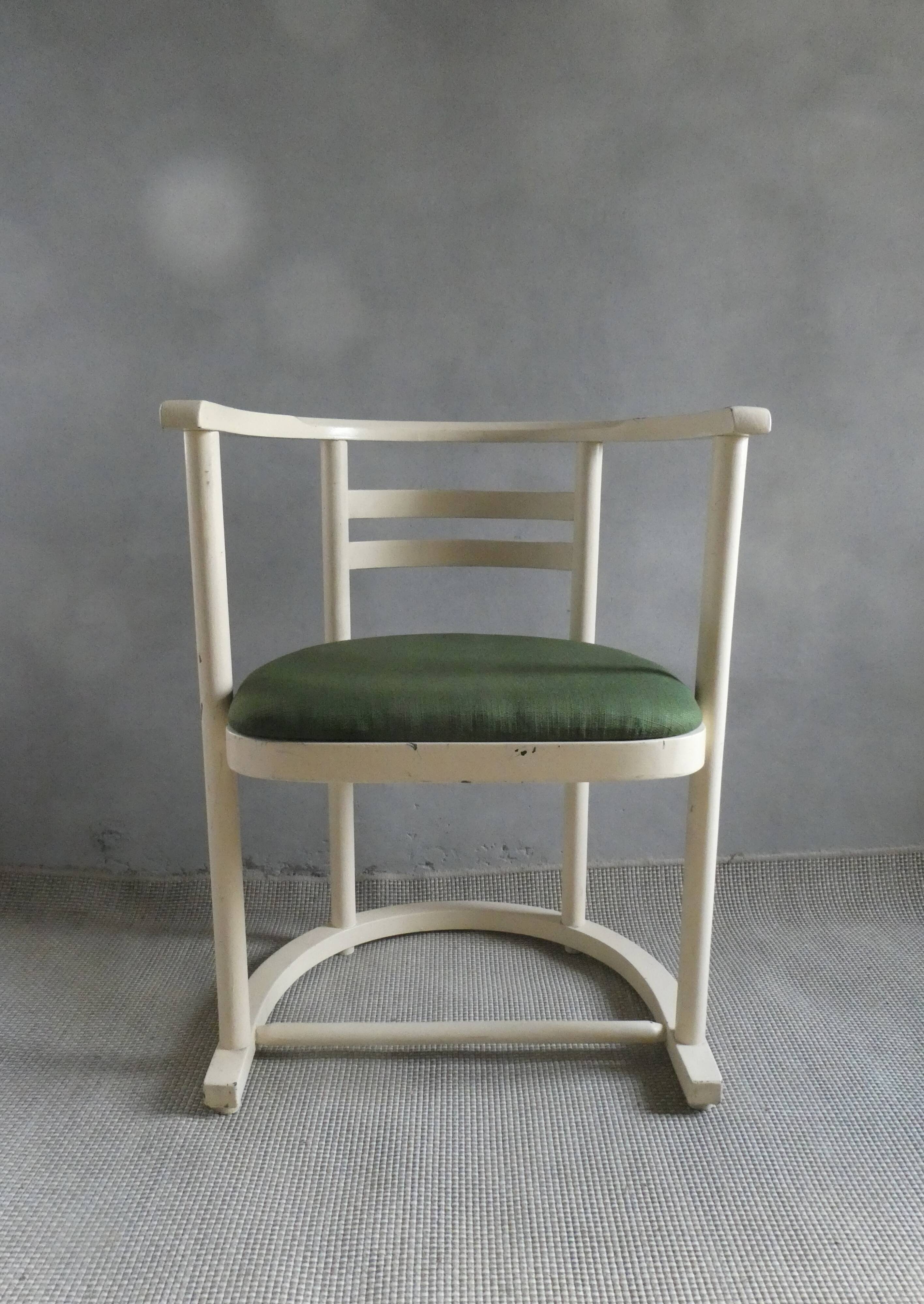 White patina wooden armchair, 1950s