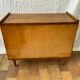 Commode vintage bois et cannage