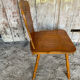 Vintage 1960s Brutalist Blonde Wood Farm Chair #E037