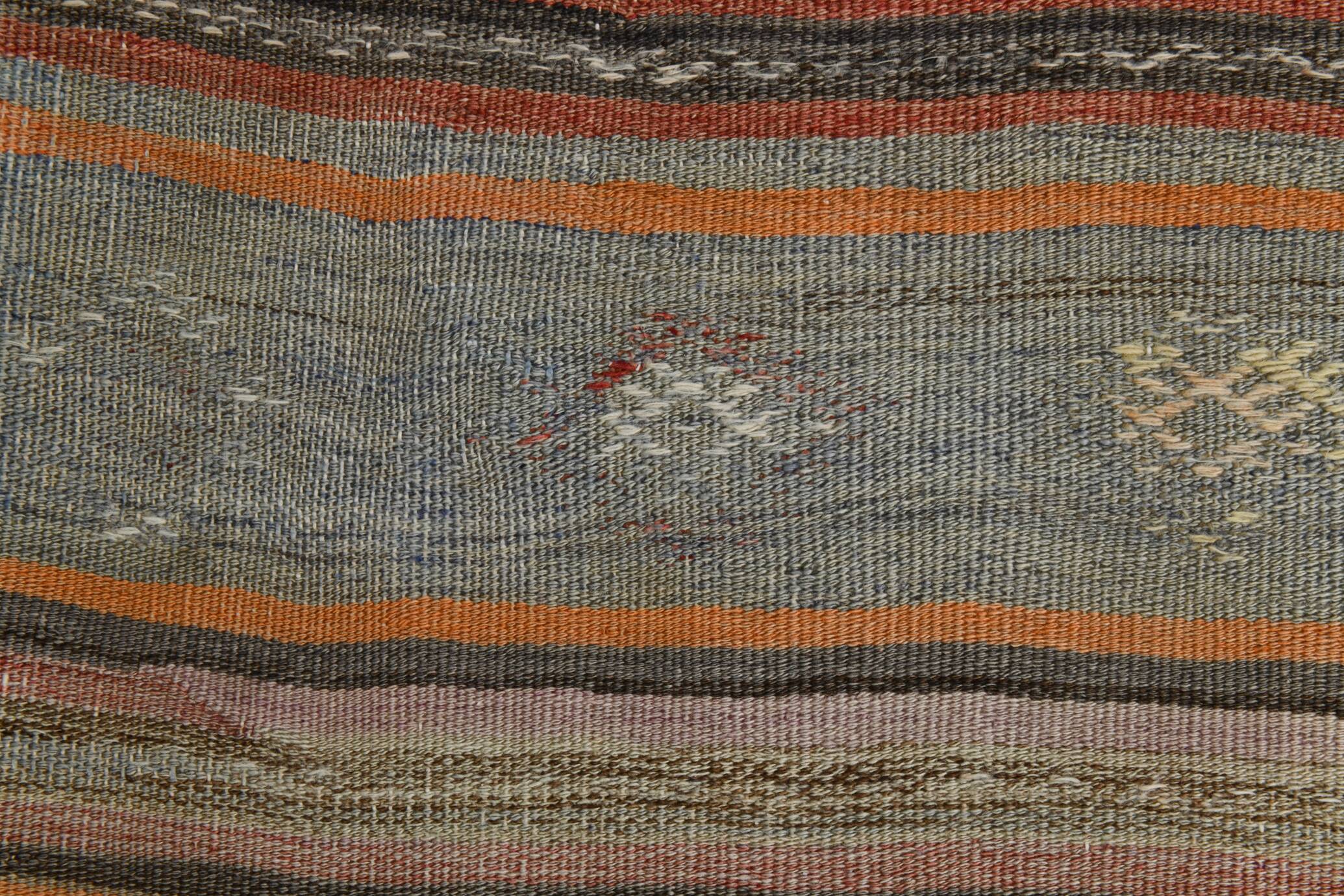 Turkish Anatolian Carpet, Vintage Pattern Rug, 163x259 Cm