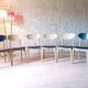 6 chaises vintage scandinave en teck années 1960