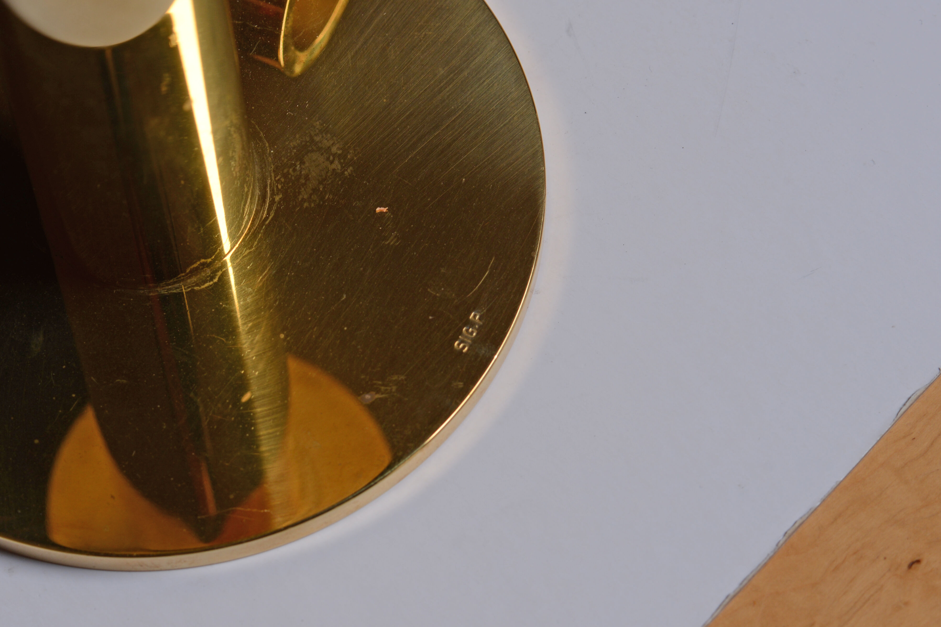 Solid brass candlestick by Sigurd Persson Sweden around 1960