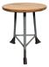 Tabouret d'atelier industriel gris, années 1960