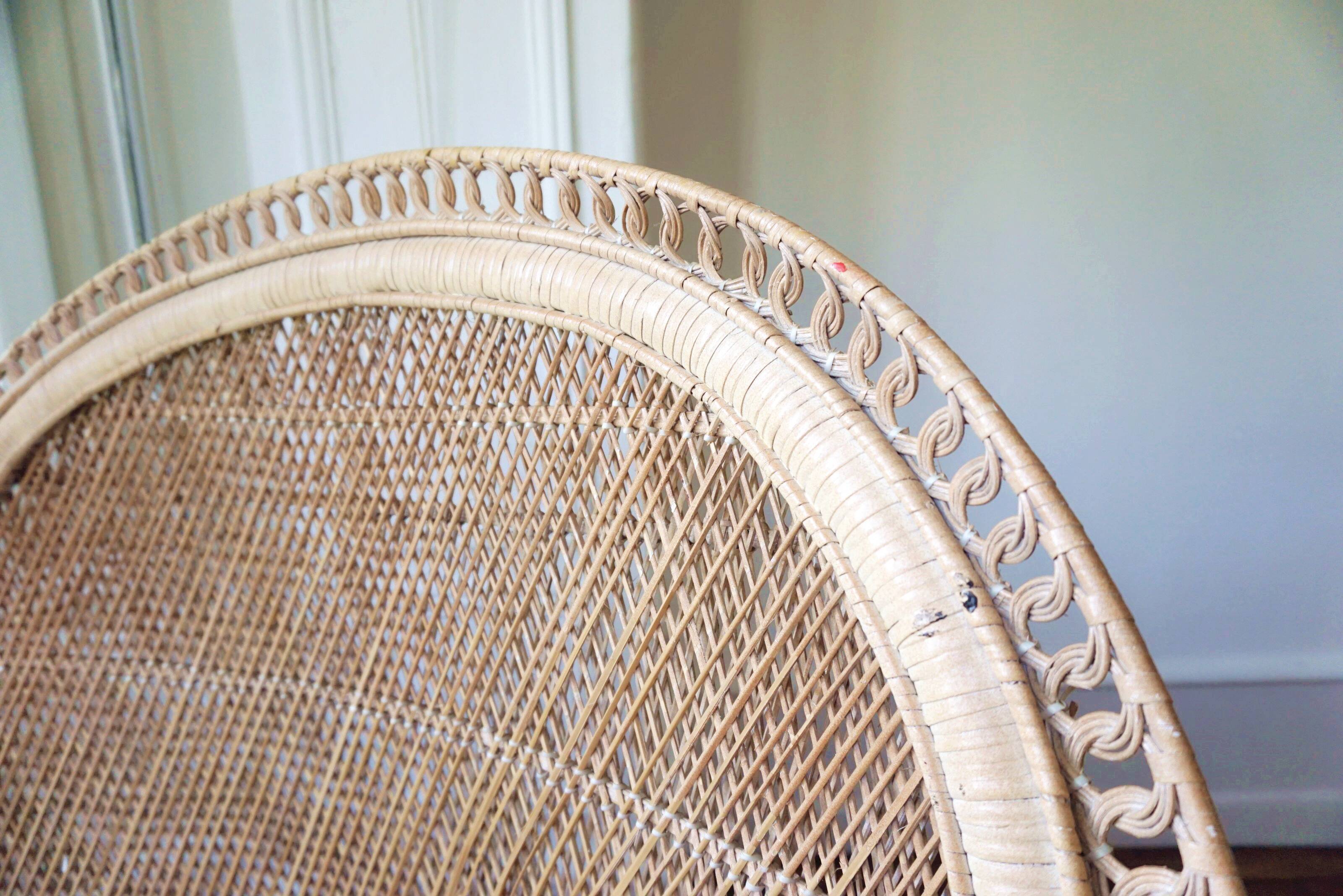 Emmanuelle rattan armchair
