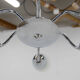 Mid-Century Chrome-Plated 6 Flamming Chandelier by Instala Decin, 1950s