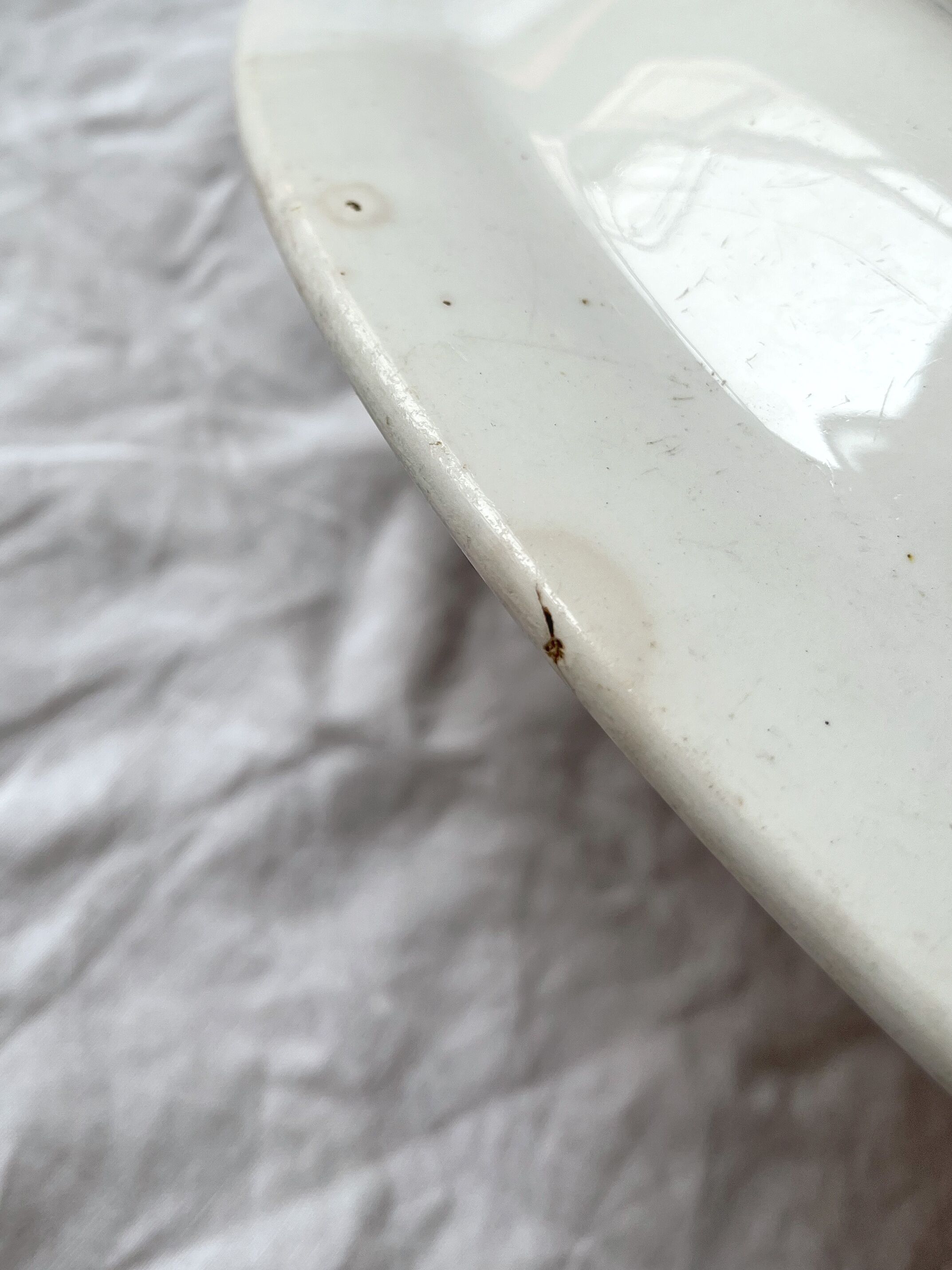 Hollow plate in iron earth Fontanges Sarreguemines