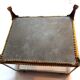 Napoleon III jewelry box, beveled glass and gilded brass, red padded, 4 feet