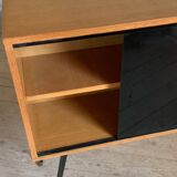 Vintage oak display cabinet bookcase