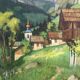 Original tourist poster "Alpes Chemin de Fer français" 62x100cm 1956