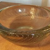 Bubbled crystal trinket bowl, 1960s