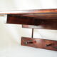 Vintage dark wood wall coat rack