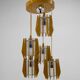 1970s Czechoslovakian Chandelier & Wall Lamp by Dřevo Humpolec