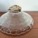 Moulded glass lampshade with concentric relief circa 1950