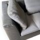 “Feng” gray leather sofa by Didier Gomez for Ligne roset