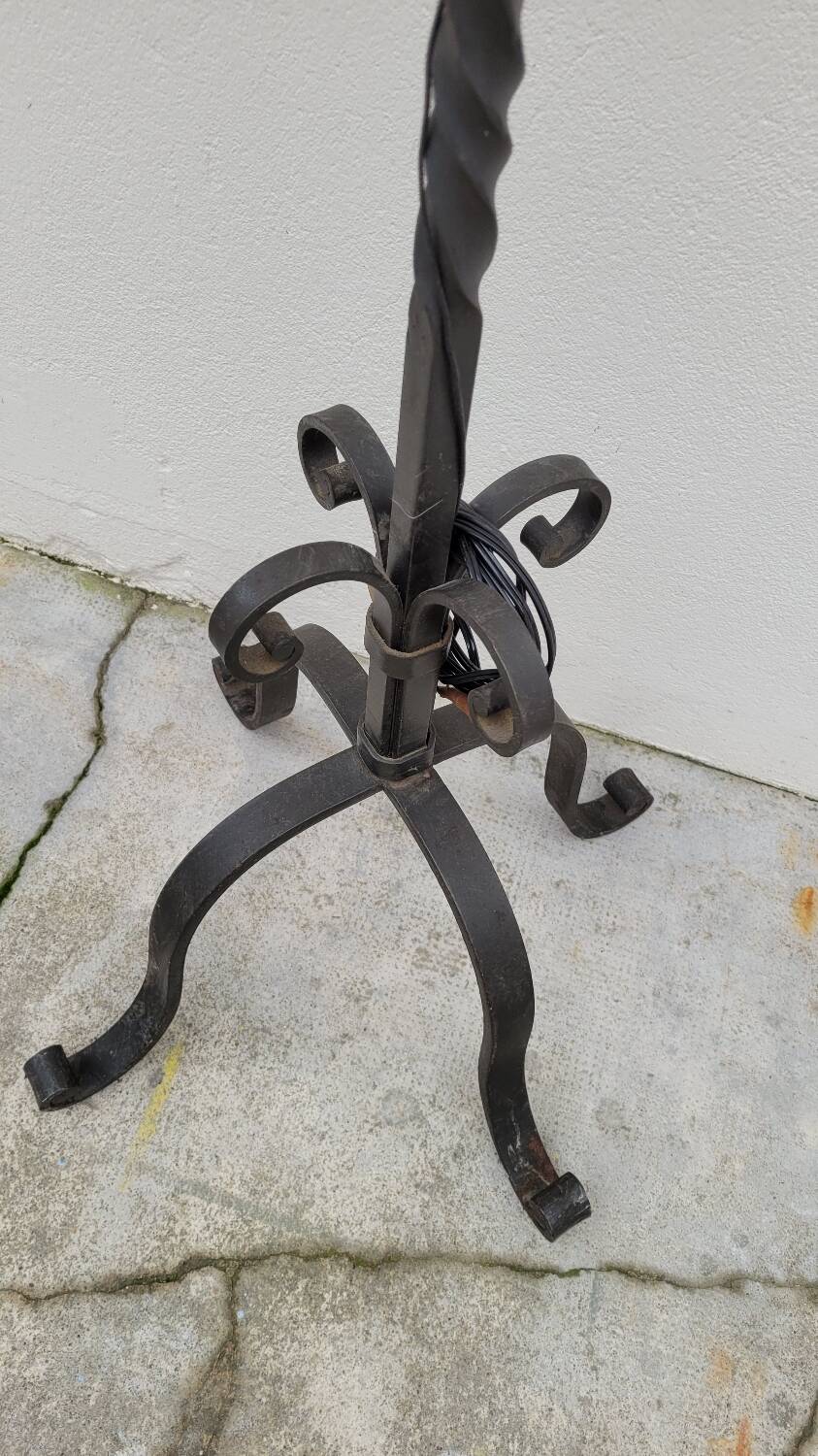 Candelabra floor lamp wrought iron candlestick