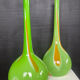 Pair of large flower vases in glass paste from the 70s-80s.