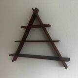 Etagère murale triangulaire en teck