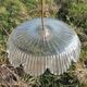 Tulip suspension in vintage holophanous glass
